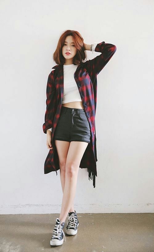 Mix And Match Woman Flannel Shirt Oversize